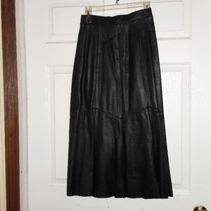 Black leather skirt
